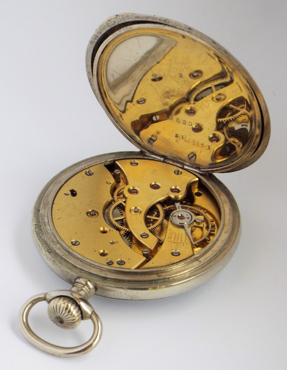 A 1910s Swiss pocket watch , H Perrin, Nevers. View V