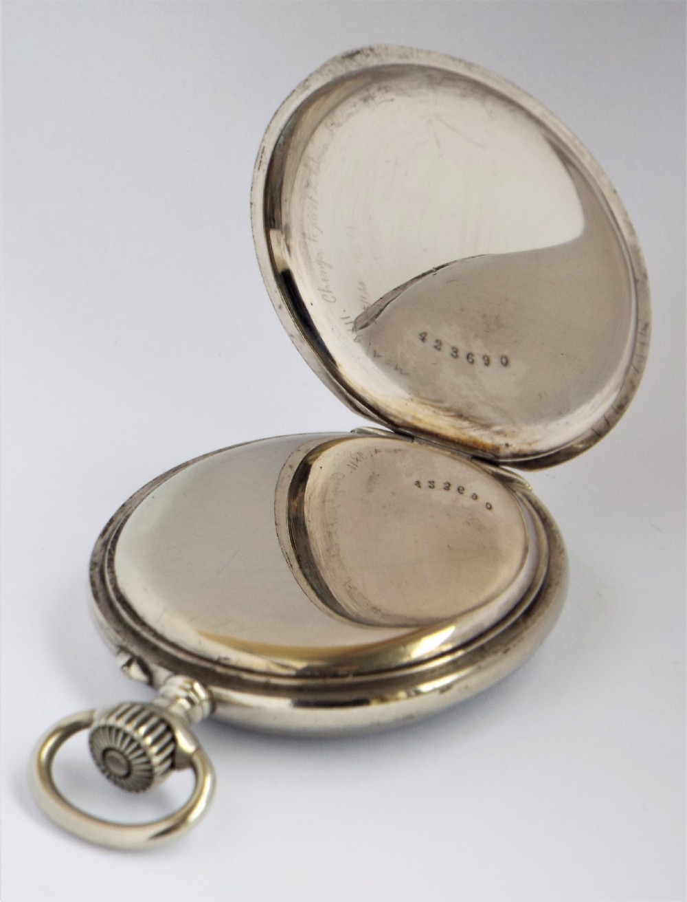 Antique 1920s Moeris pocket watch. View III