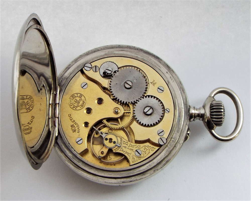 Antique 1920s Moeris pocket watch. View V