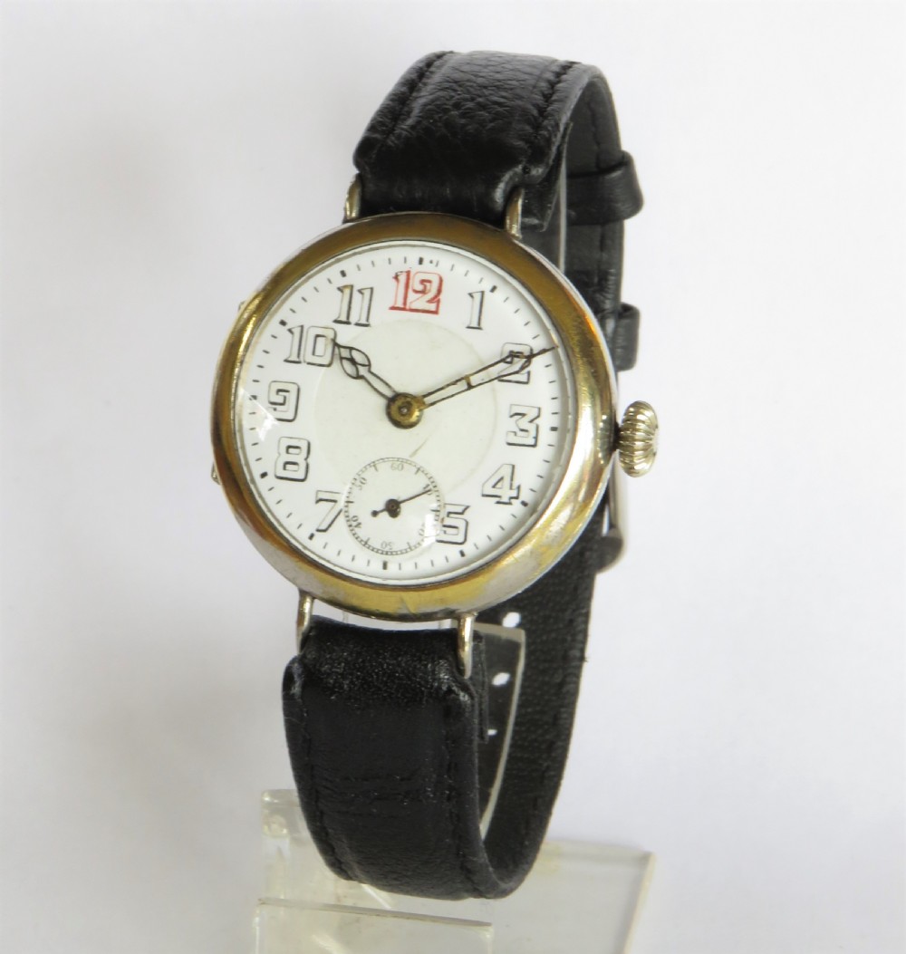 Antique trench watch by Adolf Michel