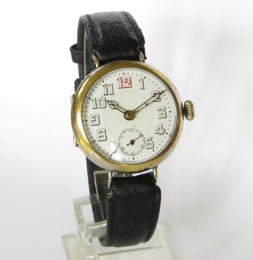 Antique trench watch by Adolf Michel View II