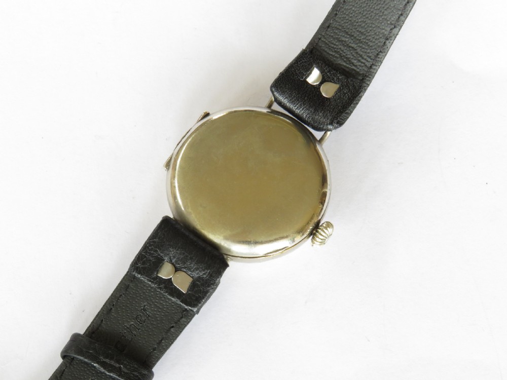 Antique trench watch by Adolf Michel View IV