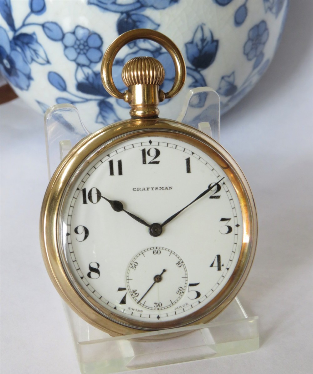1930s Craftsman gold plated pocket watch