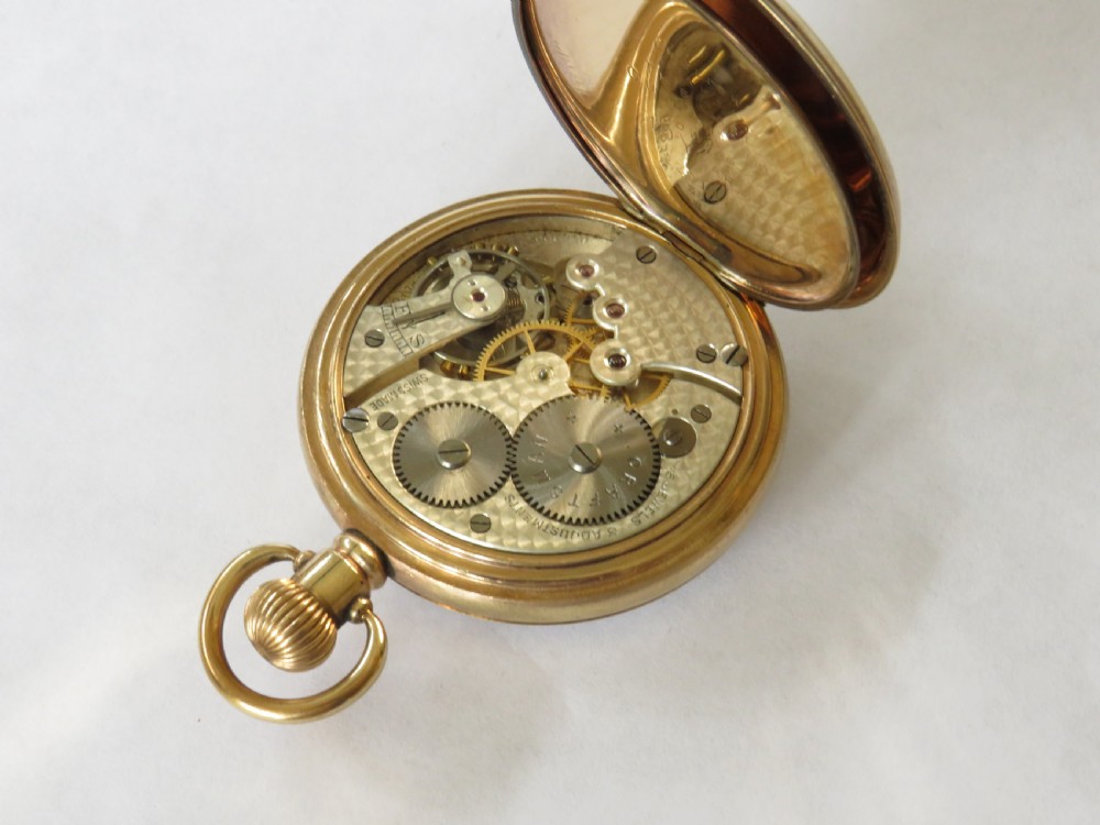 1930s Craftsman gold plated pocket watch View V