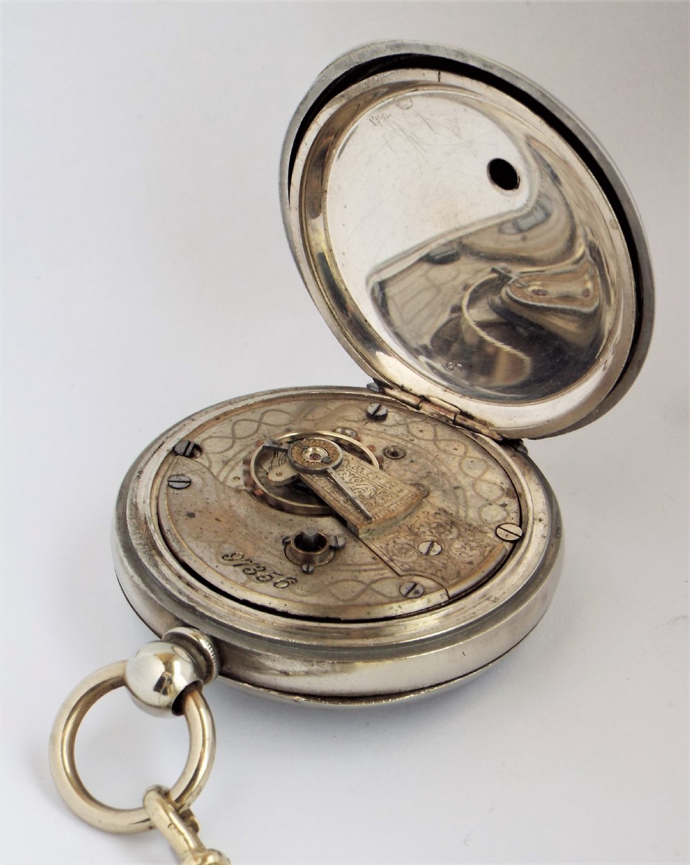Vintage 1920s Swiss pocket watch & chain. View V