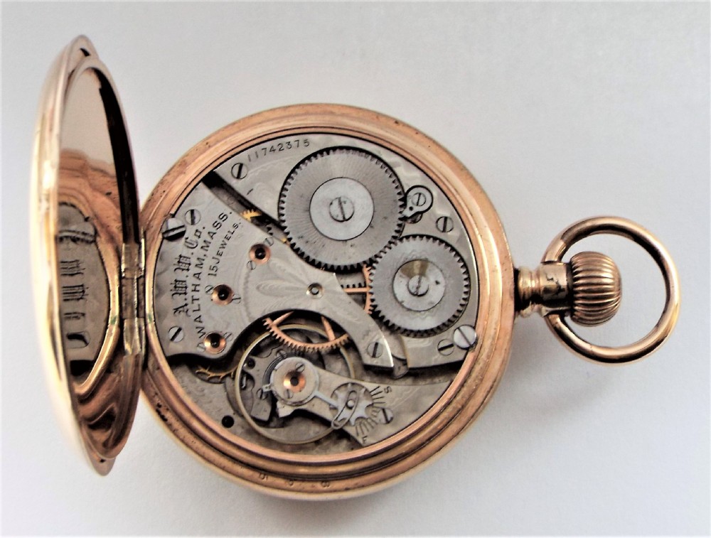 Antique 1902 Waltham pocket watch. View IV