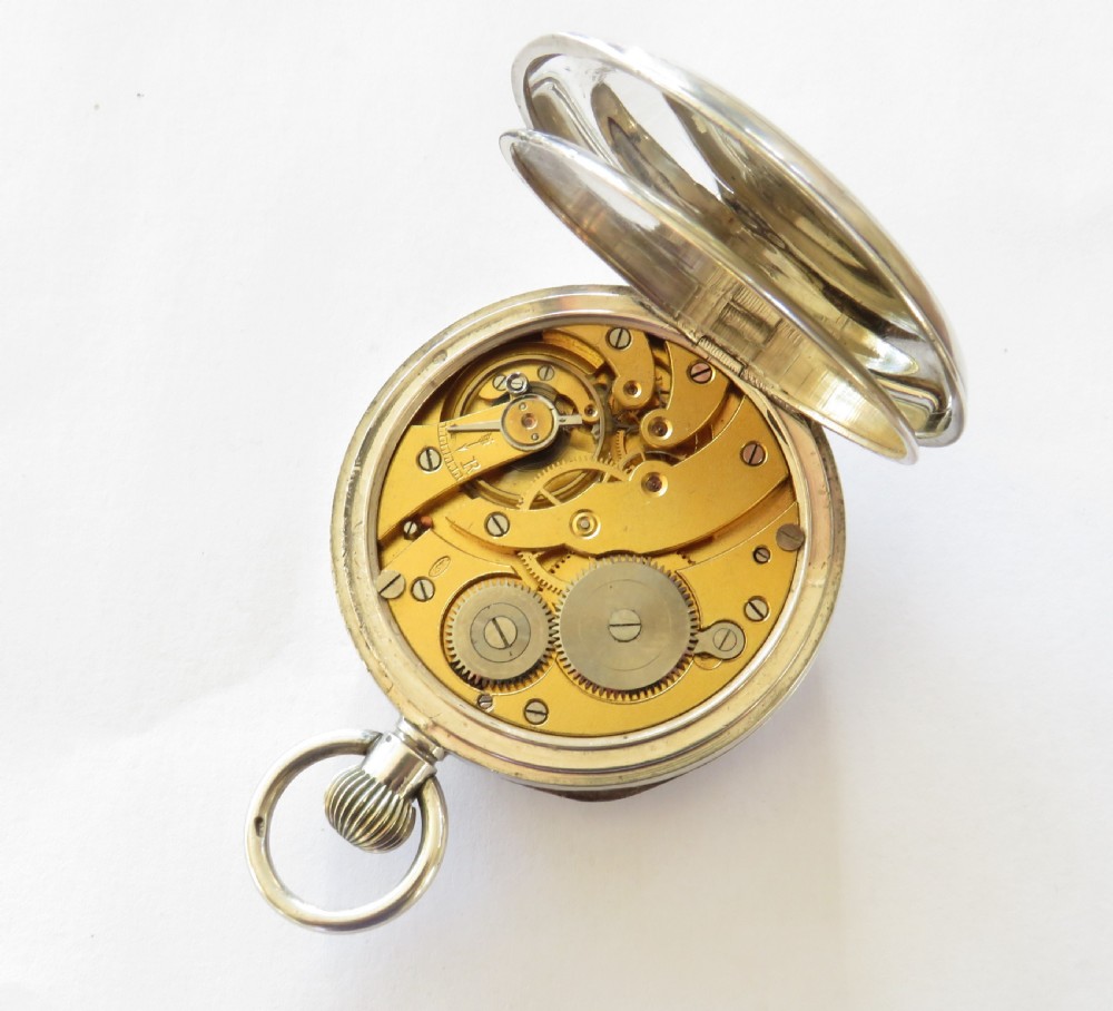 1918 silver “Just” pocket watch, 24 hour dial View III