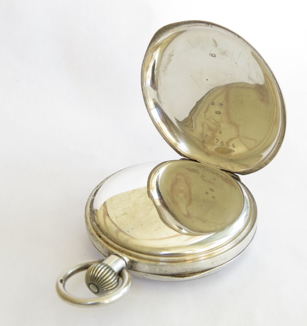 1918 silver “Just” pocket watch, 24 hour dial View IV