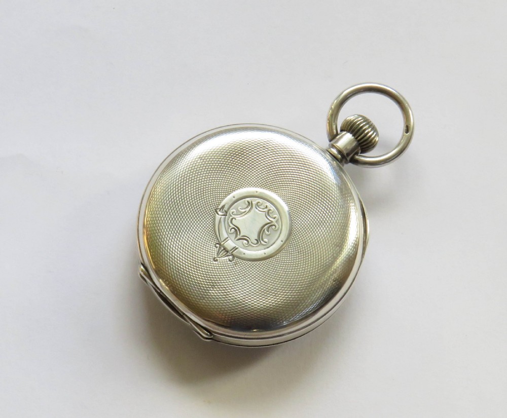 1918 silver “Just” pocket watch, 24 hour dial View V