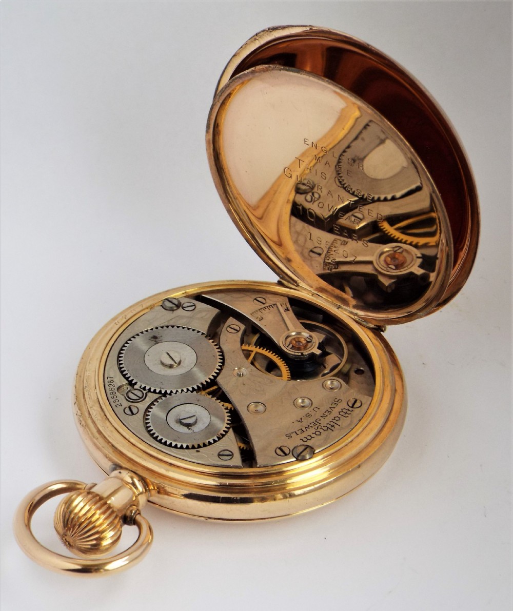 1926 Waltham full hunter pocket watch. View V