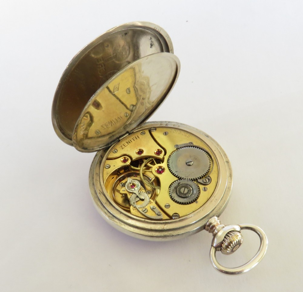 Antique Zenith pocket watch, 1915 View III