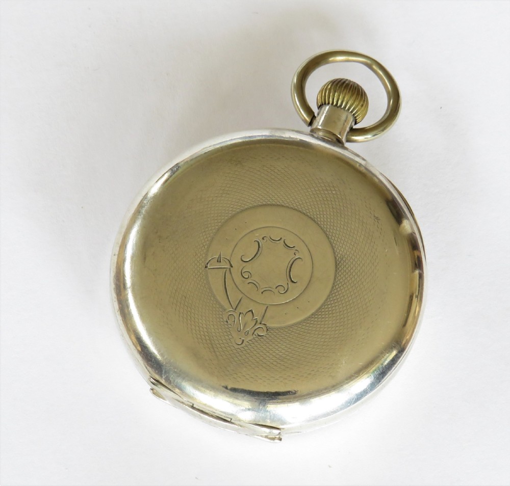 Antique silver Omega pocket watch View V