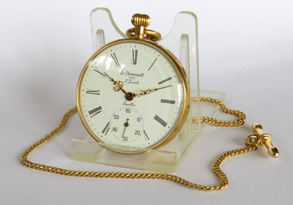 1960s Le Cheminant pocket watch and chain