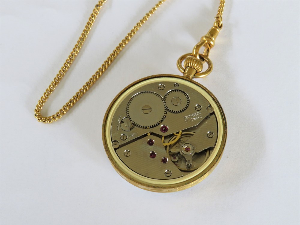 1960s Le Cheminant pocket watch and chain View II