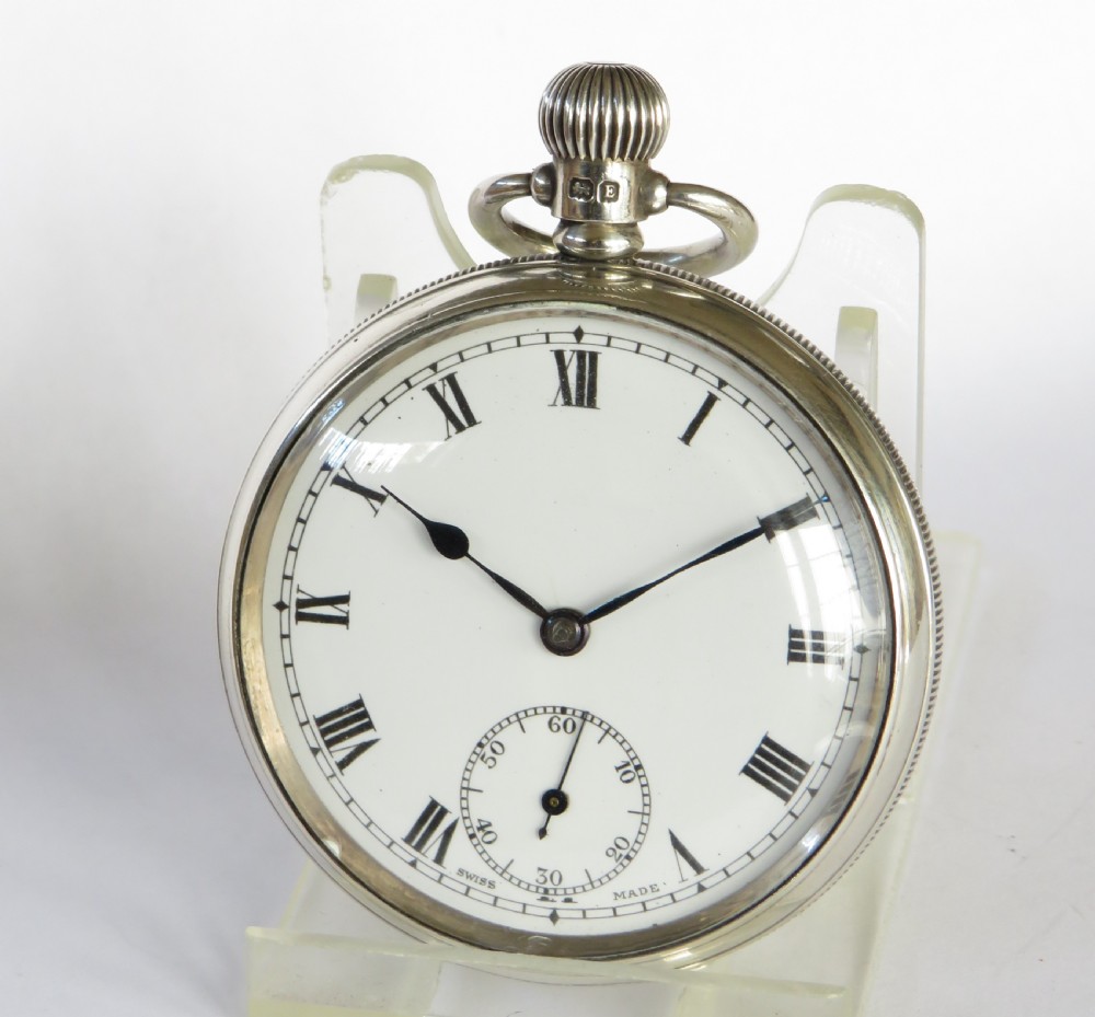 1929 silver Koh-I-Noor pocket watch, Louis Brandt