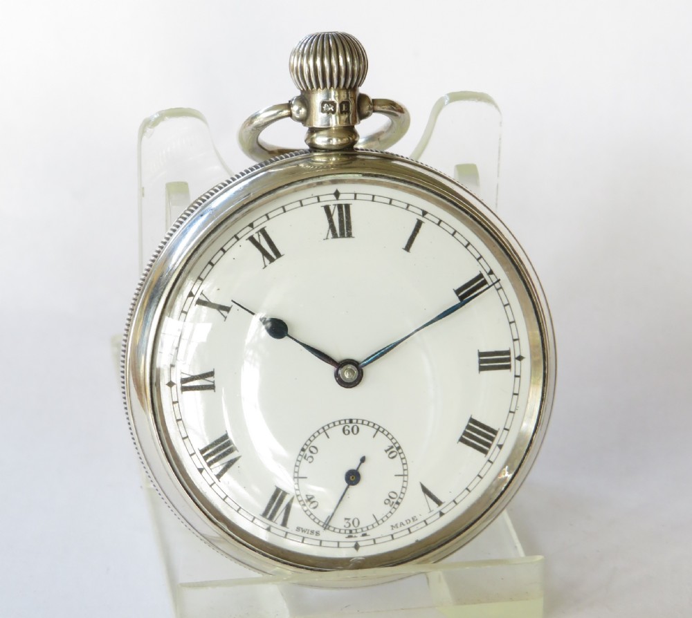 1929 silver Koh-I-Noor pocket watch, Louis Brandt View II