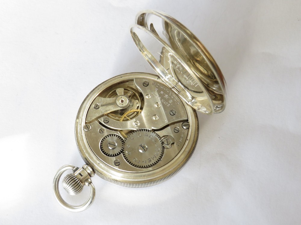 1929 silver Koh-I-Noor pocket watch, Louis Brandt View V