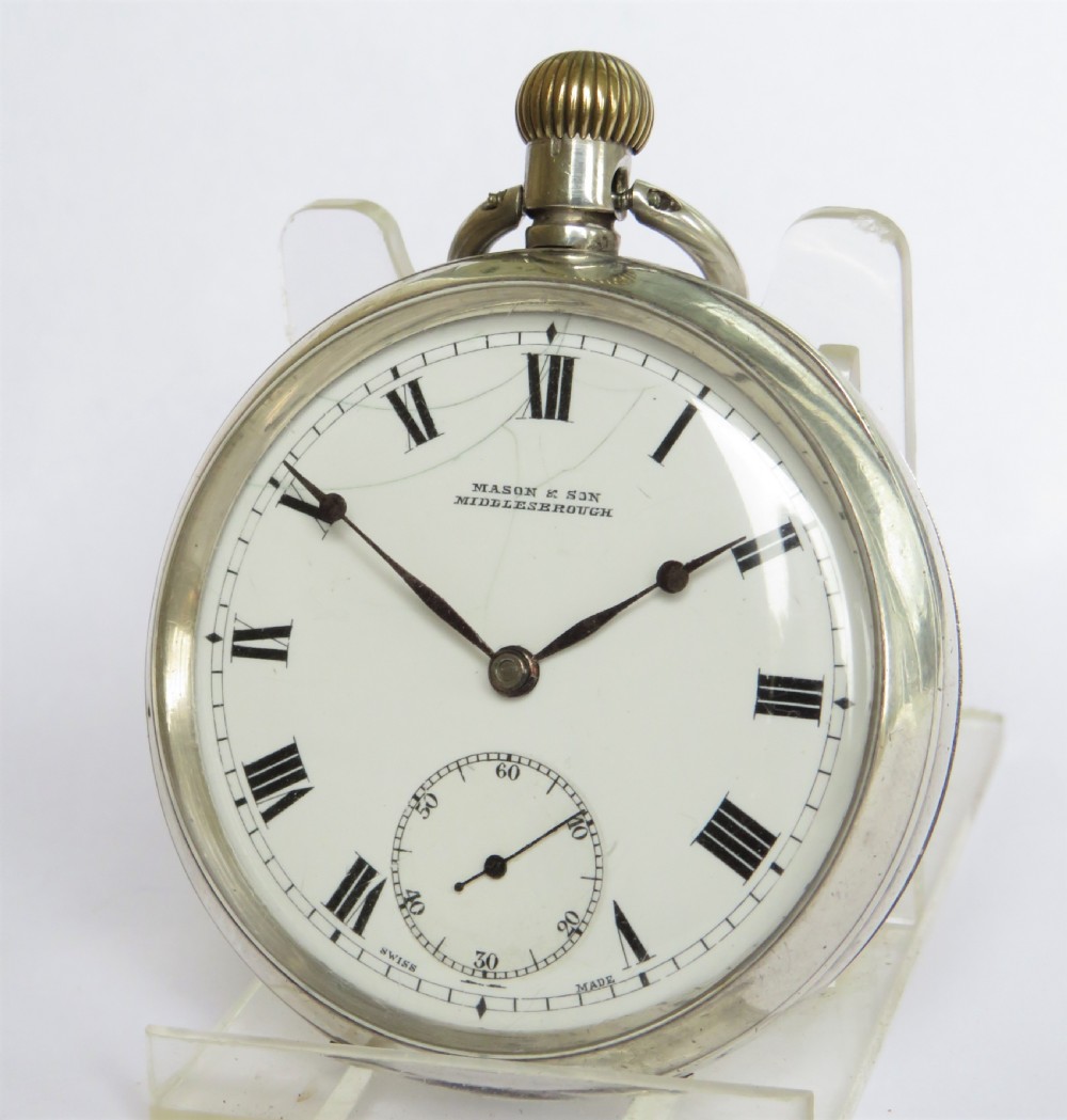 Antique silver Omega pocket watch