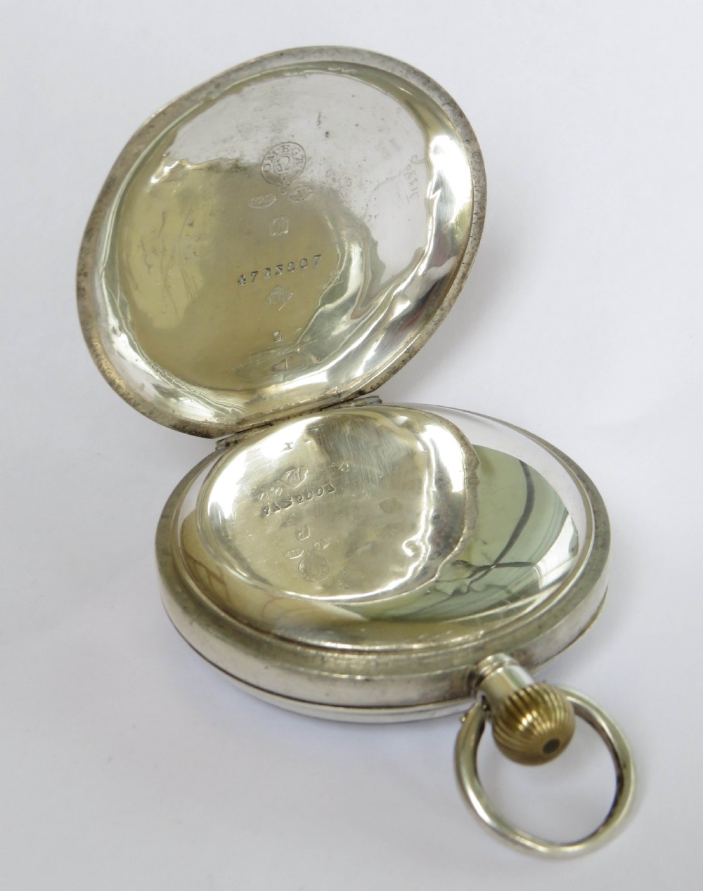 Antique silver Omega pocket watch View IV