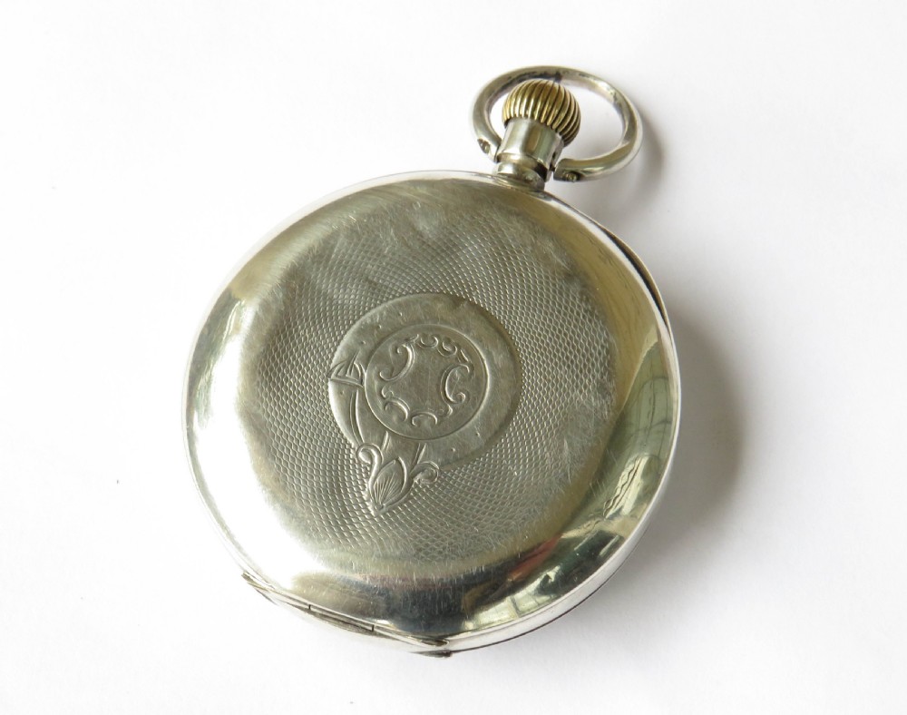 Antique silver Omega pocket watch View V