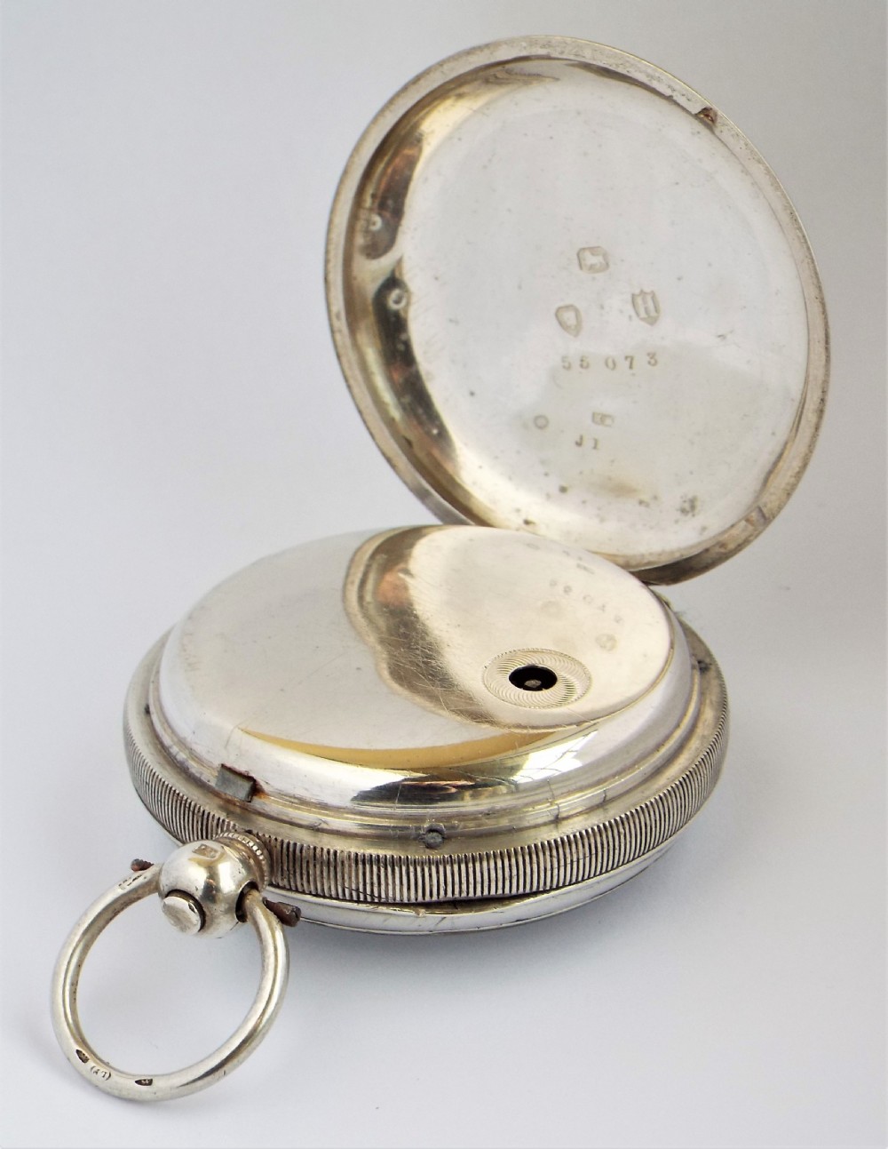 1883 silver English Lever pocket watch. View III