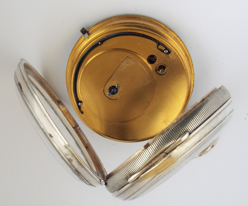 1883 silver English Lever pocket watch. View IV