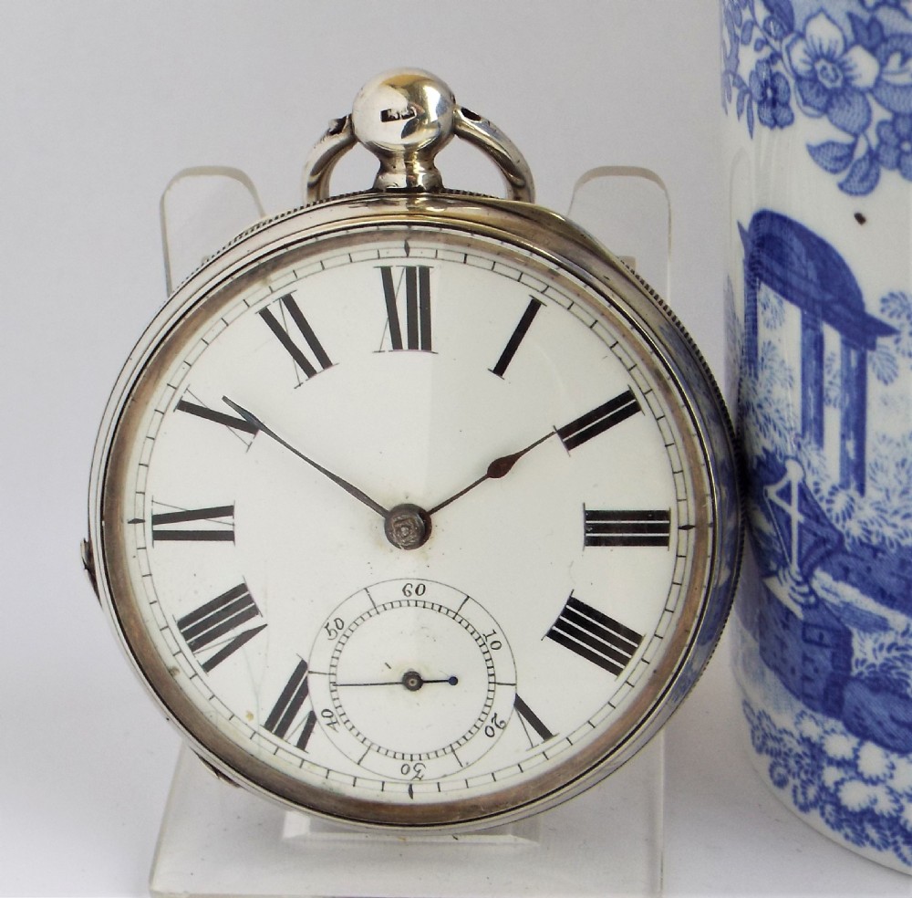Antique silver Waltham pocket watch, 1884.