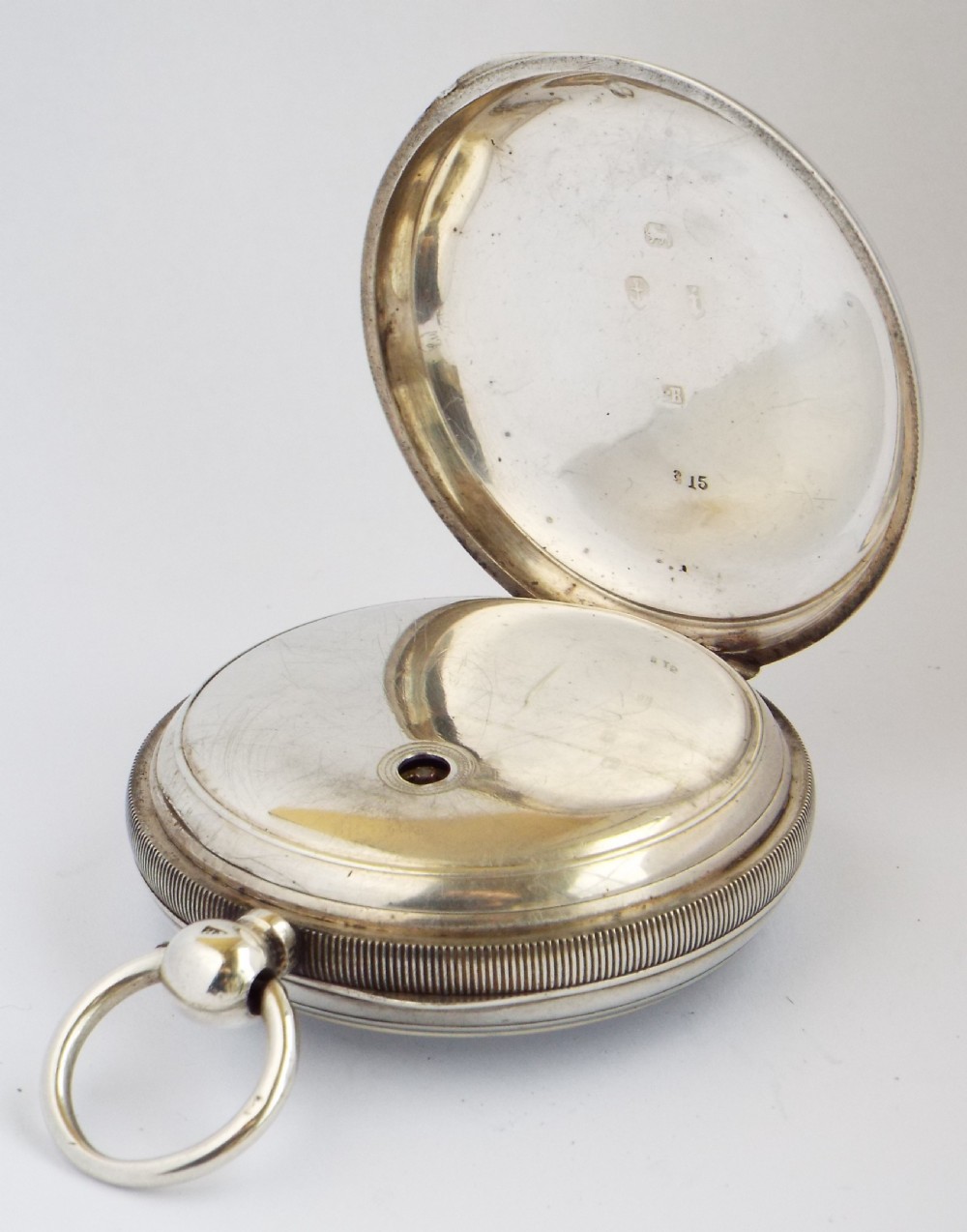 Antique silver Waltham pocket watch, 1884. View III