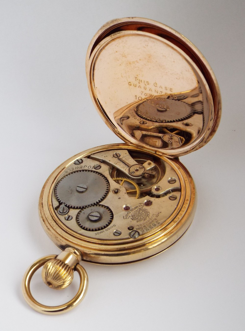 Antique Thomas Russell full hunter pocket watch. View V