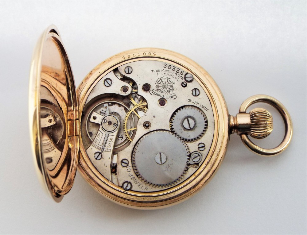 Antique Thomas Russell full hunter pocket watch. View VI
