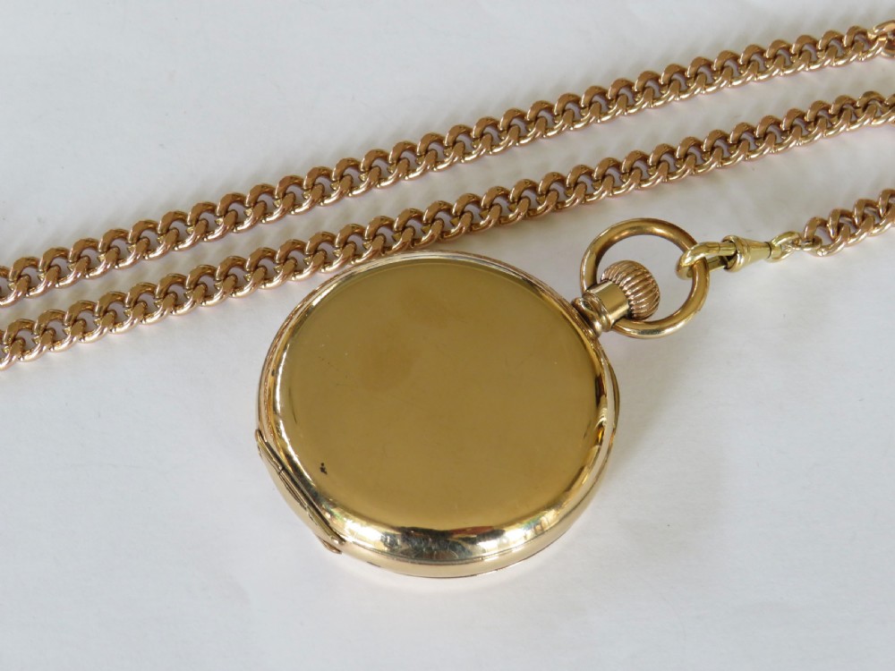 Antique Waltham full hunter pocket watch and double albert View V