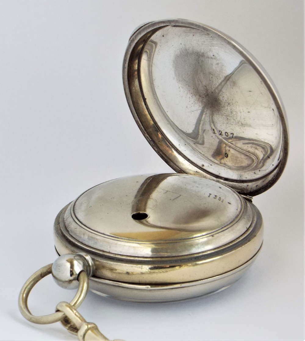 Vintage 1920s Swiss pocket watch & chain. View III