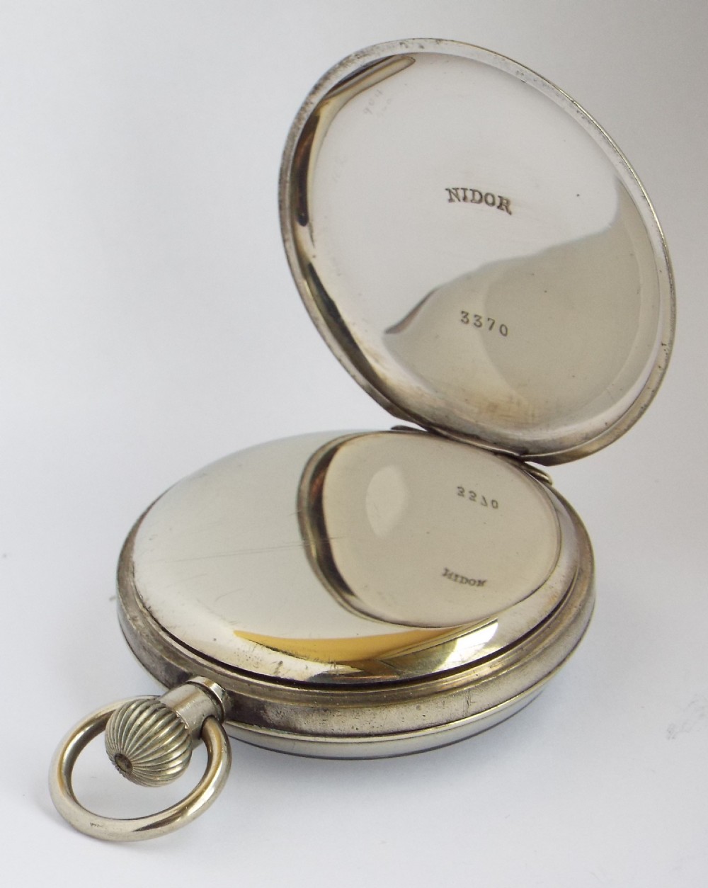 Antique 1920s Nidor pocket watch. View V