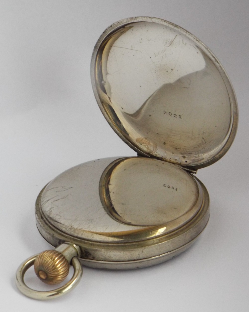 1920s Anglo Swiss Watch Co Railway Lever pocket watch. View III