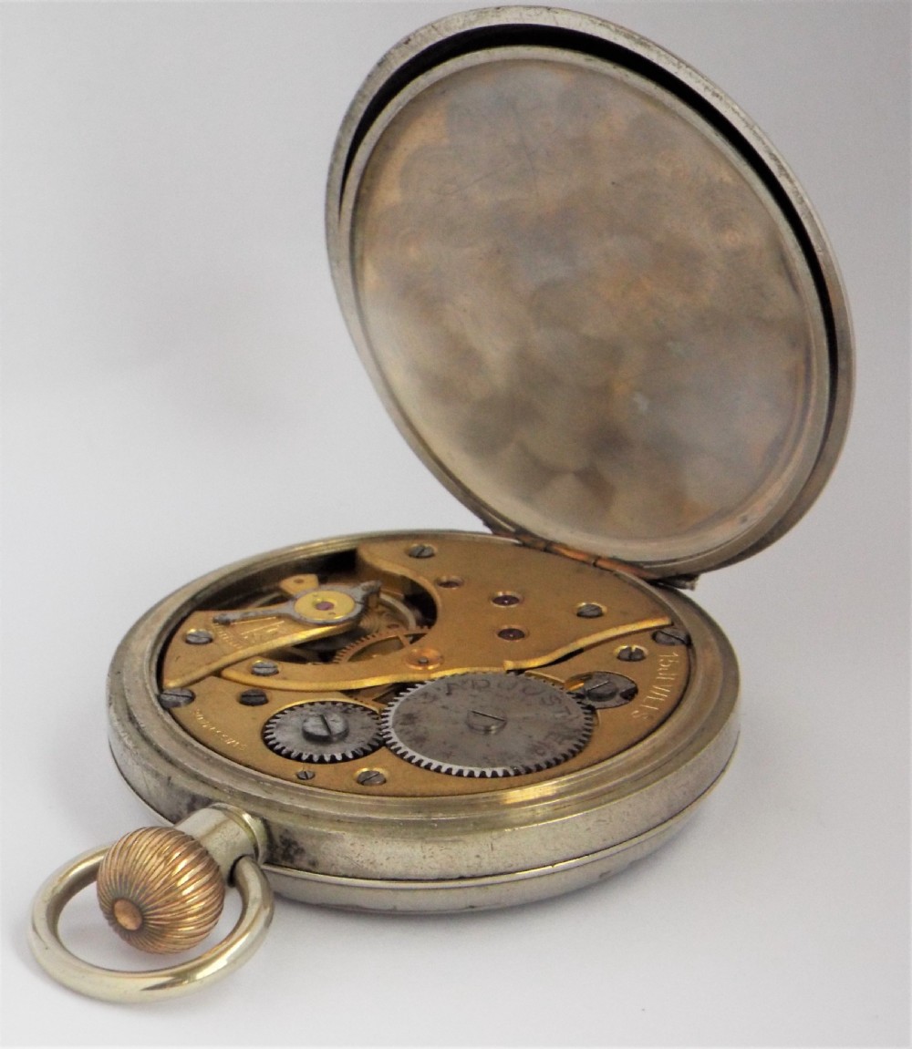 1920s Anglo Swiss Watch Co Railway Lever pocket watch. View IV