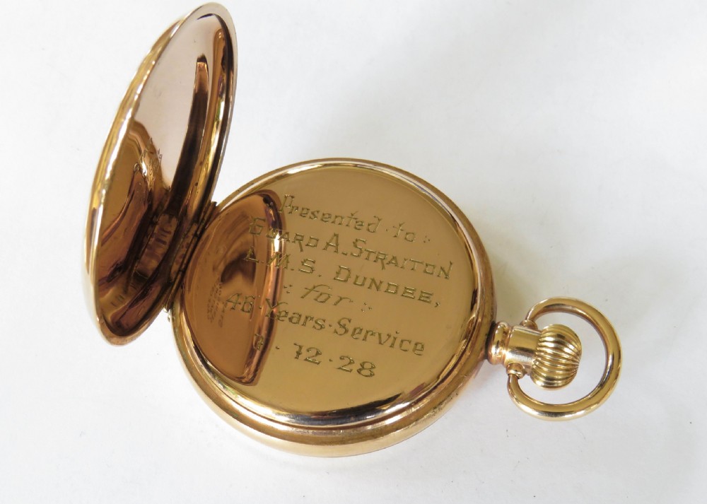 Antique “The Angus” full hunter pocket watch View V