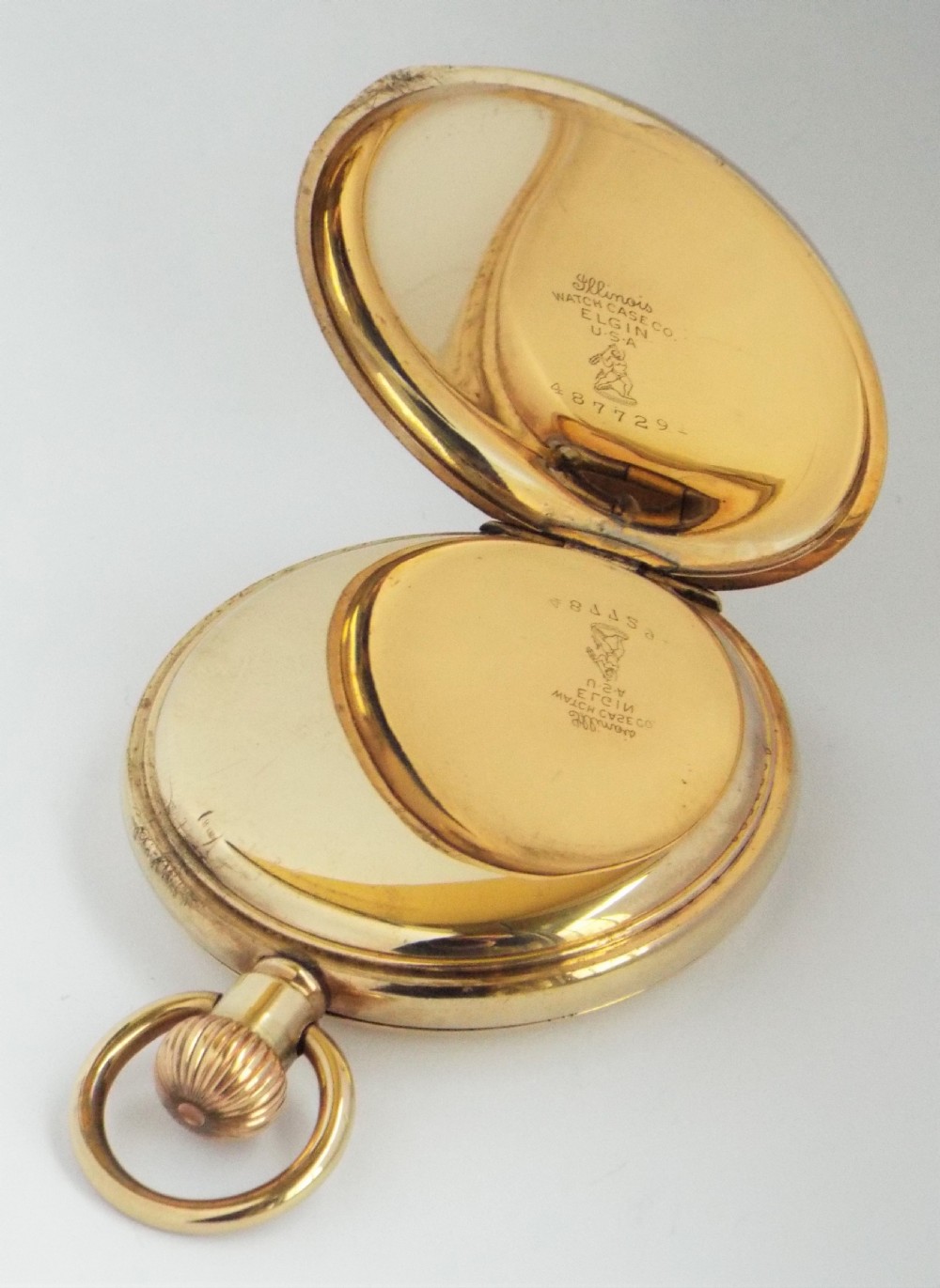 1925 Elgin full hunter pocket watch. View IV