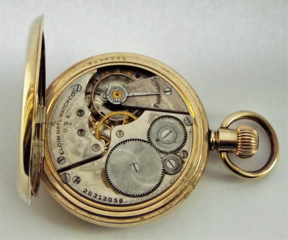 1925 Elgin full hunter pocket watch. View VI
