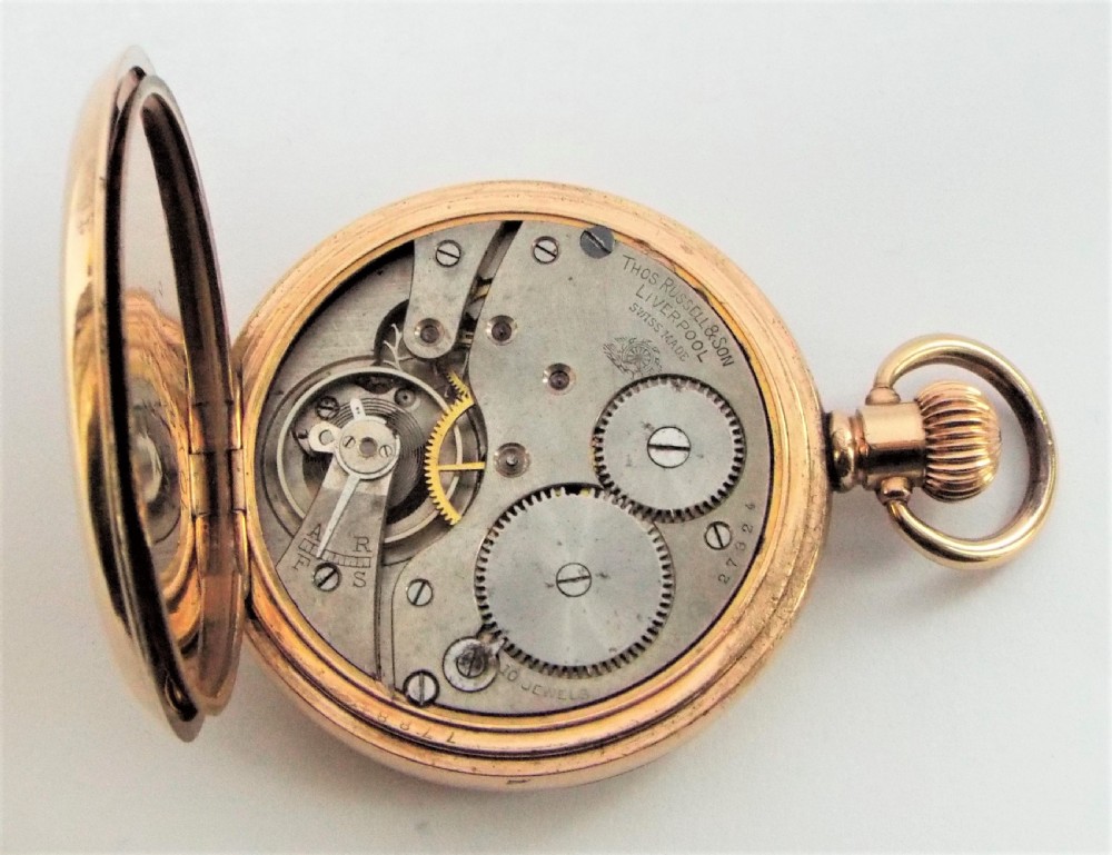 Antique Thomas Russell full hunter pocket watch. View VI