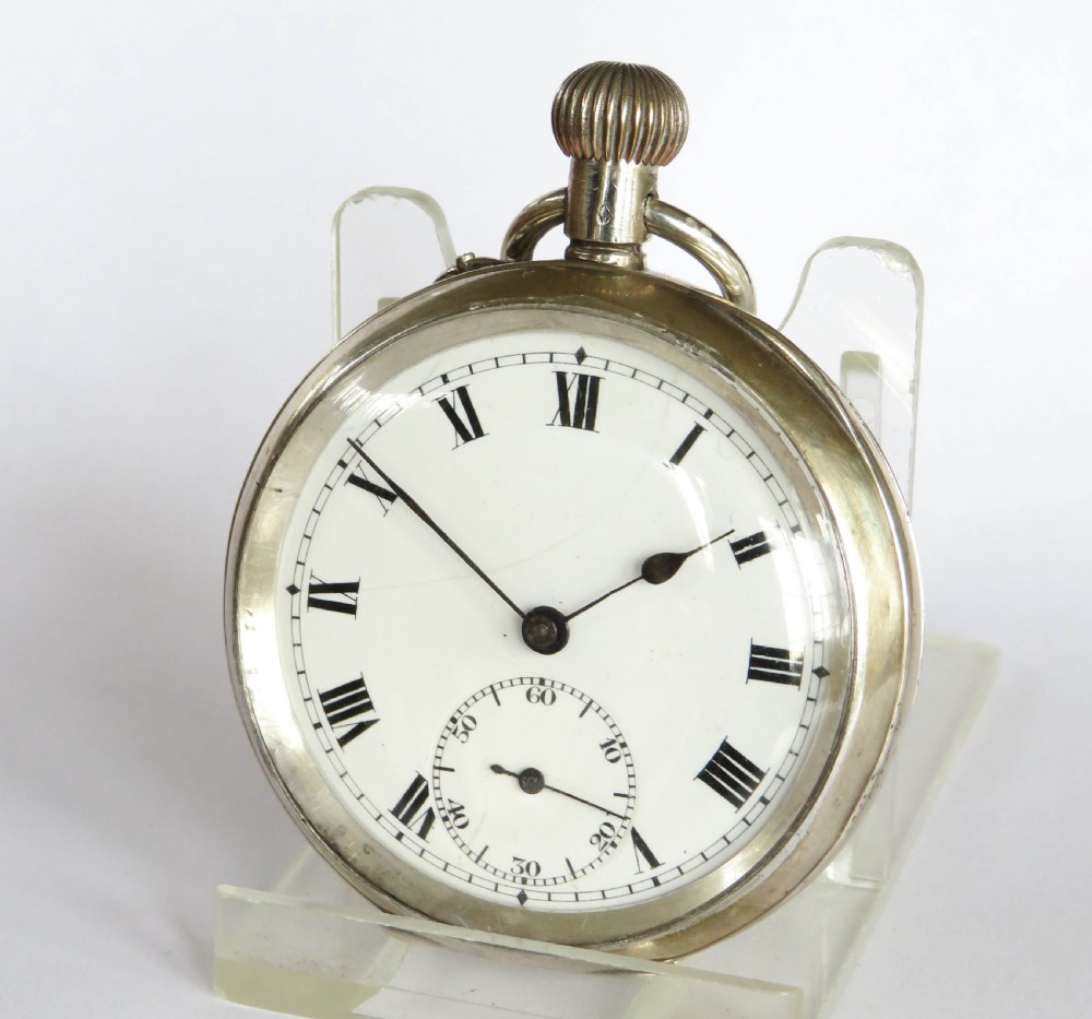 Antique 1919 Swiss silver pocket watch