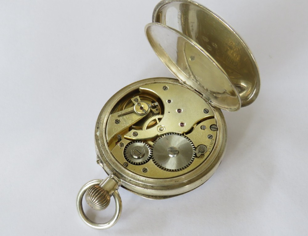 Antique 1919 Swiss silver pocket watch View III