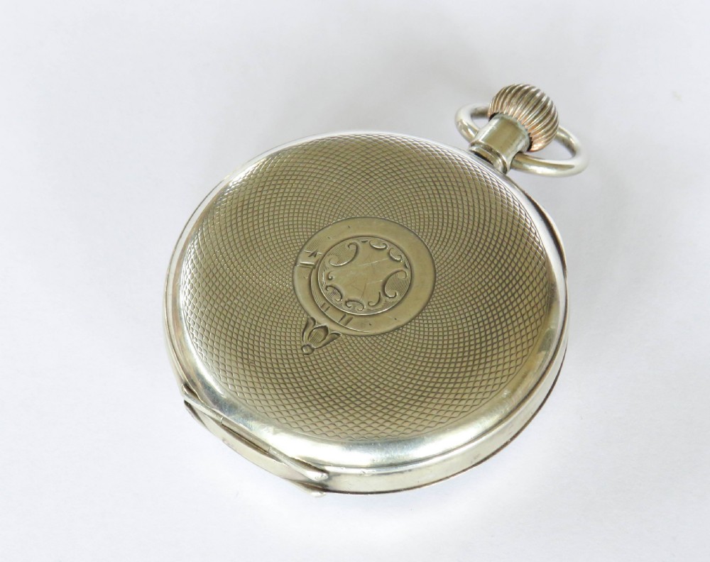 Antique 1919 Swiss silver pocket watch View IV