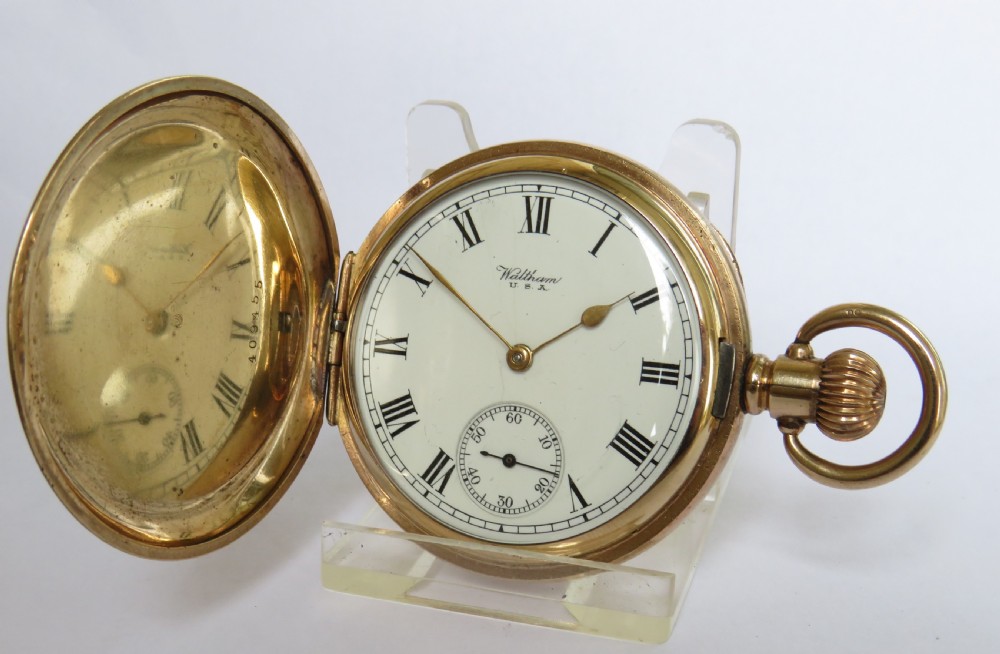 Antique Waltham P S Bartlett full hunter pocket watch, 1919.