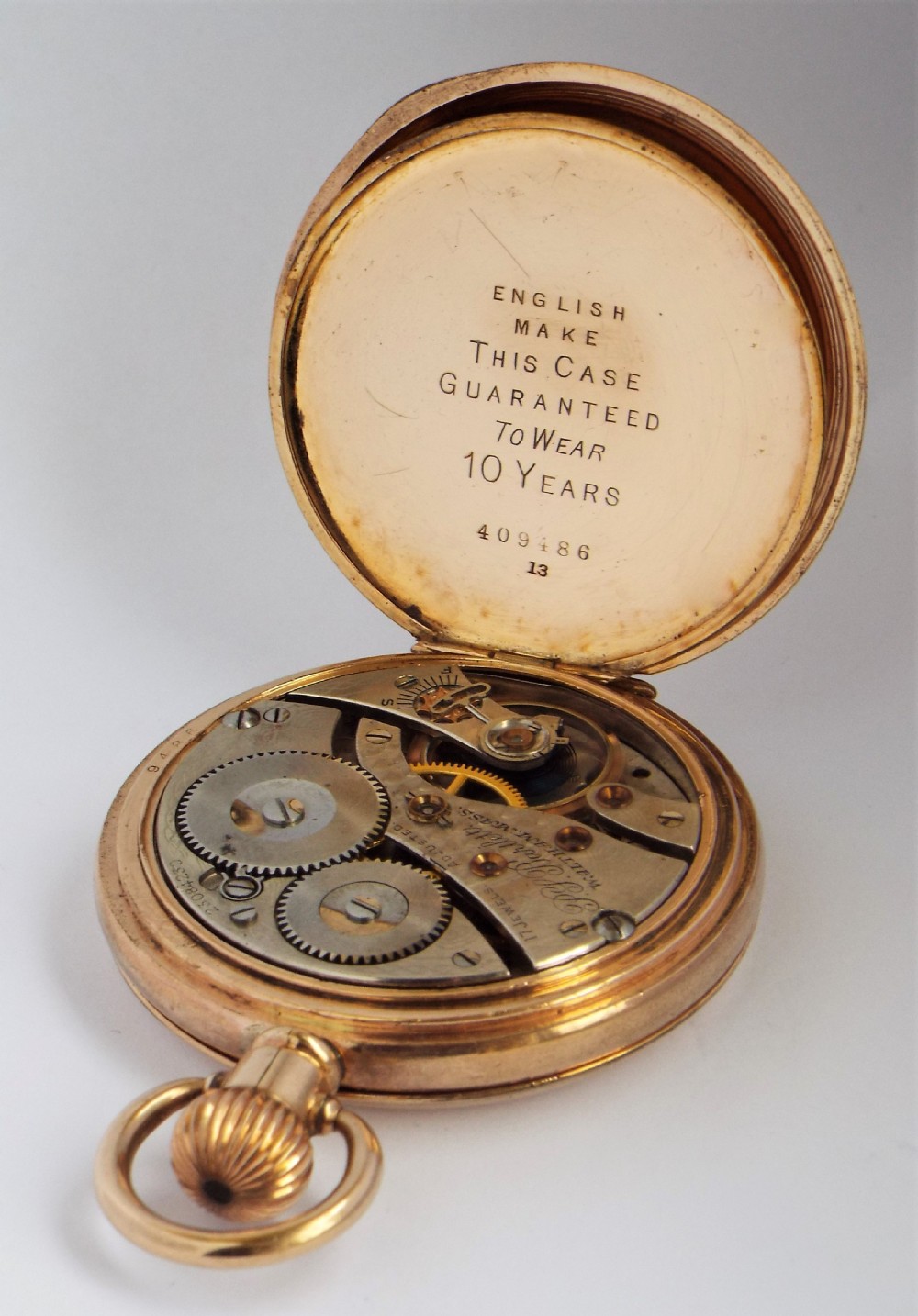 Antique Waltham P S Bartlett full hunter pocket watch, 1919. View V
