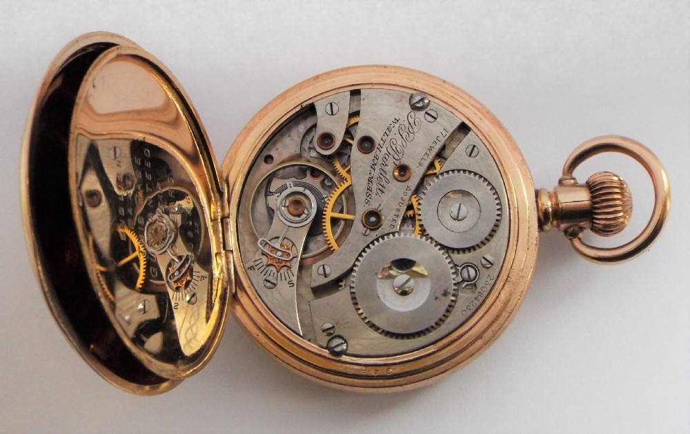 Antique Waltham P S Bartlett full hunter pocket watch, 1919. View VI