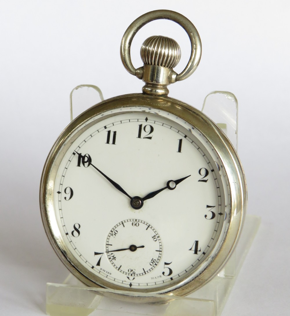 1930s silver Cyma pocket watch