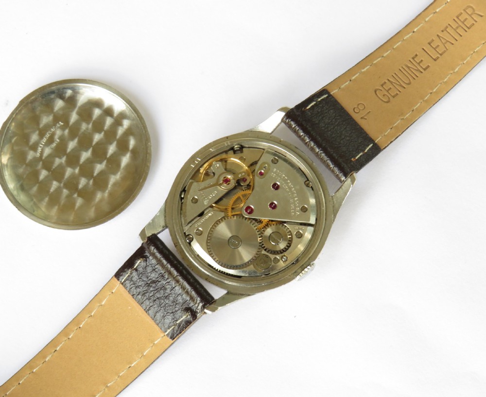 Gents 1950s Bovet triple date wrist watch View III