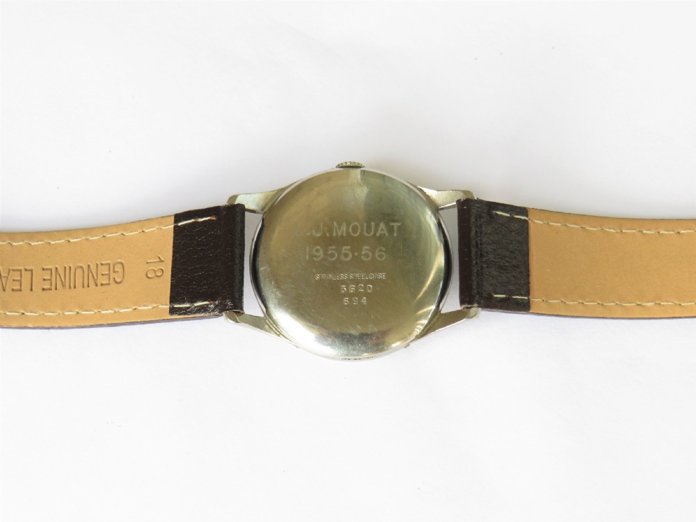 Gents 1950s Bovet triple date wrist watch View IV