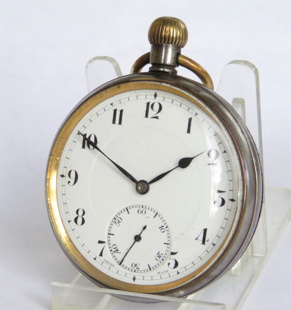 Antique gun metal Doxa pocket watch
