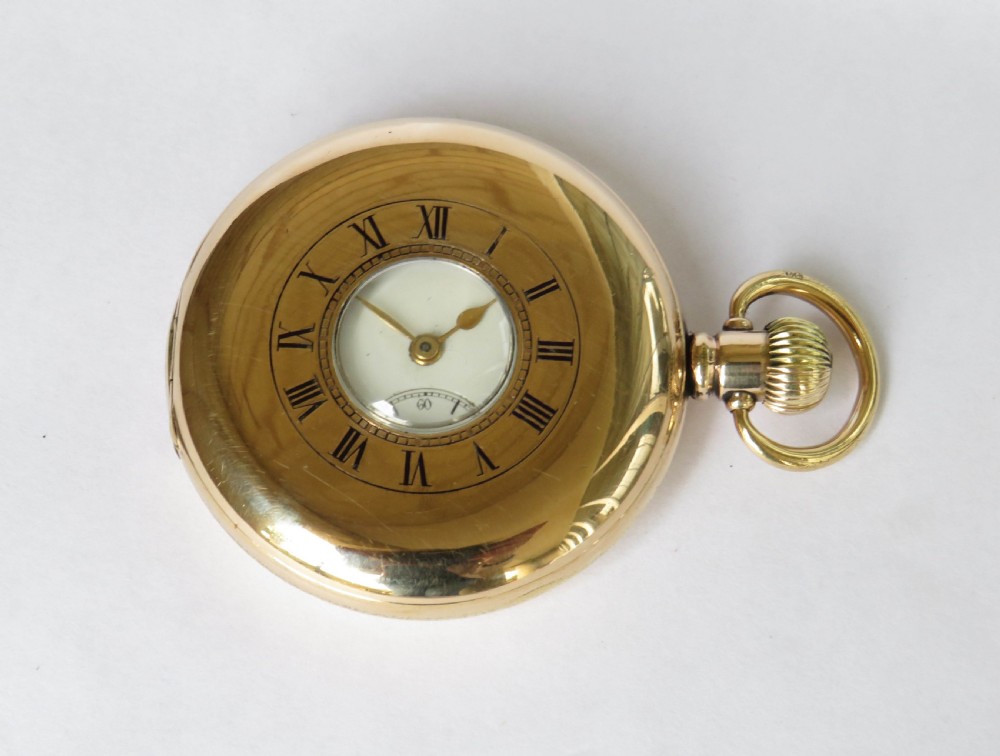 Antique Vesta Lever half hunter pocket watch View II